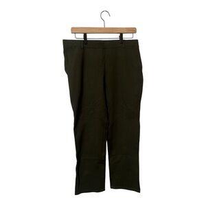 Quince Ultra-Stretch Ponte Straight Leg Pant Dark Olive Green
